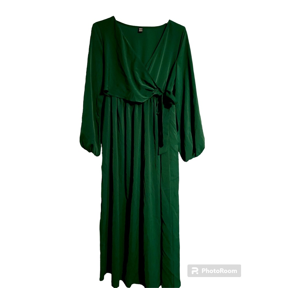 Christmas Dress Emerald Green Midi length Sz M